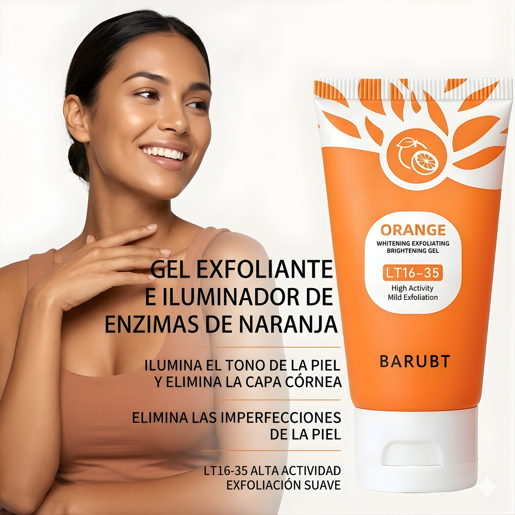 Gel Exfoliante de Naranja para Rostro y Cuerpo, 50G