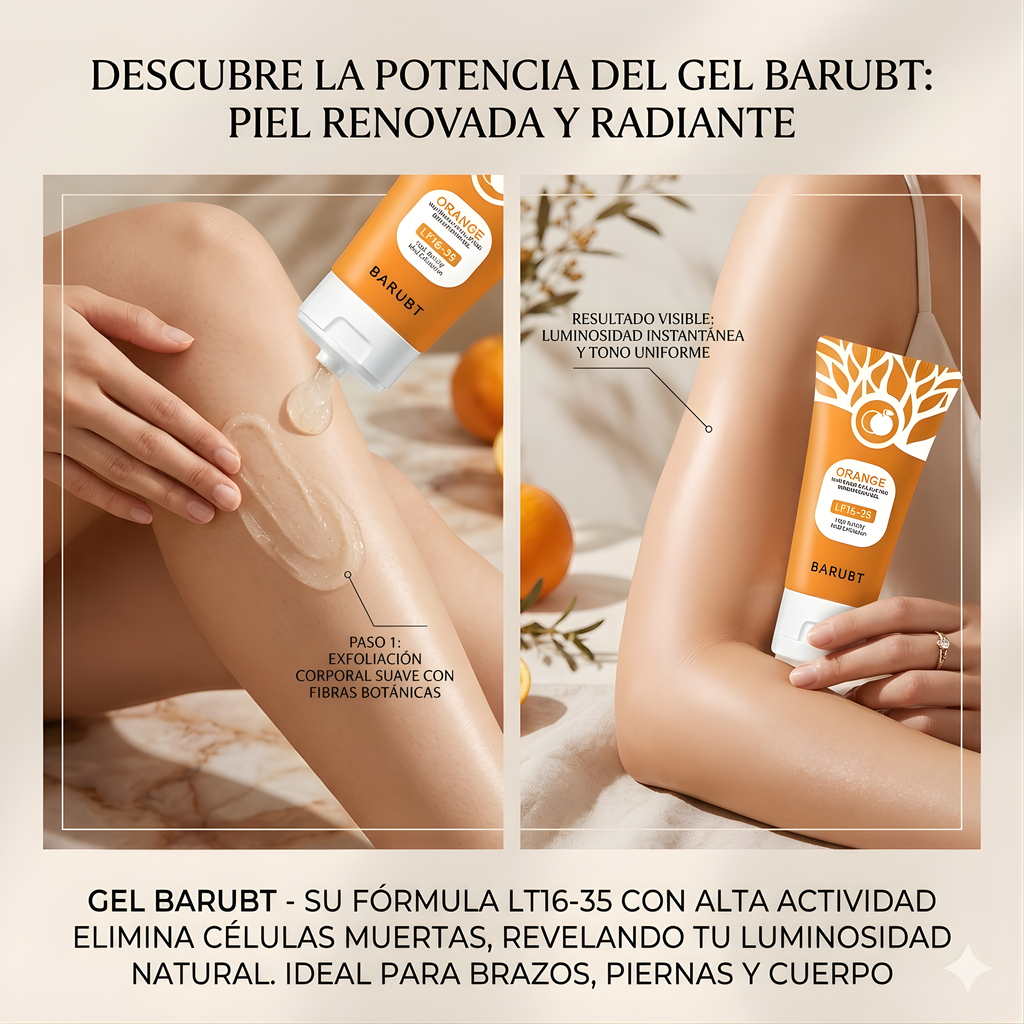 Gel Exfoliante de Naranja para Rostro y Cuerpo, 50G