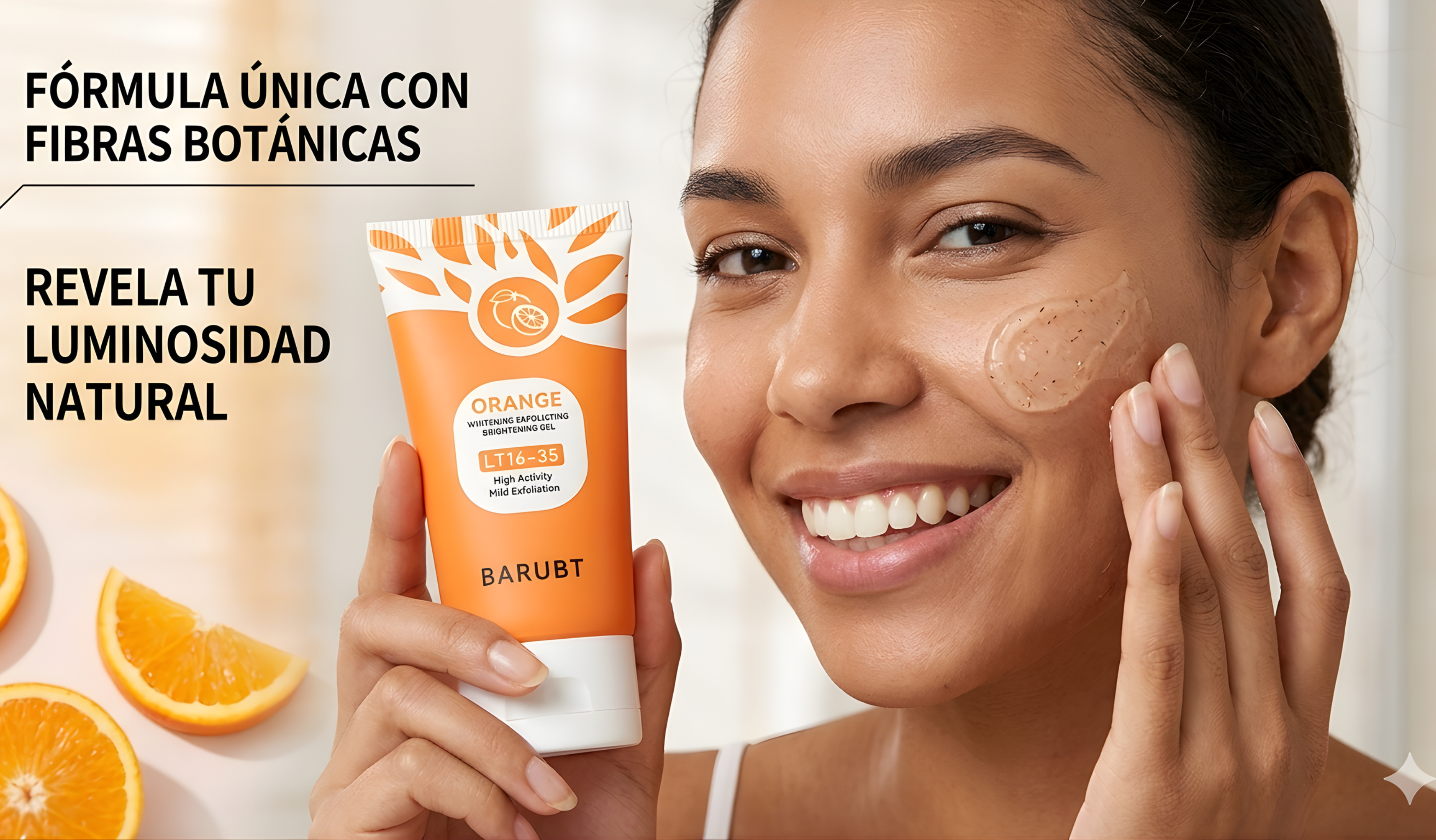 Gel Exfoliante de Naranja para Rostro y Cuerpo, 50G
